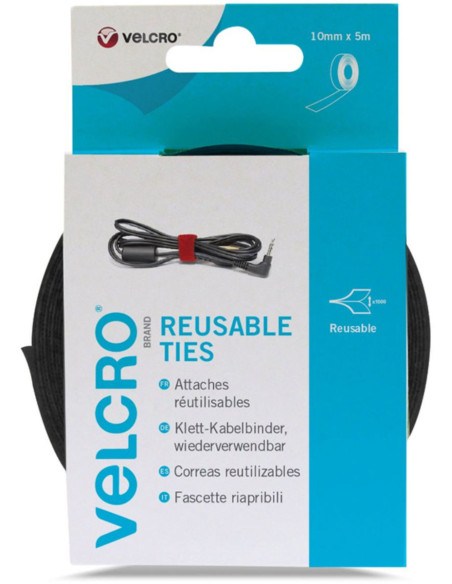 VELCRO® ONE-WRAP® Correas de sujeción 10mm x 5M negro
