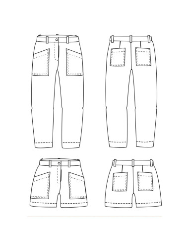 Patrón de pantalón y short Berlín - Ikatee
