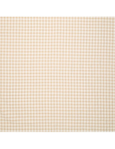 Tela Seersucker a cuadros - Beige 2