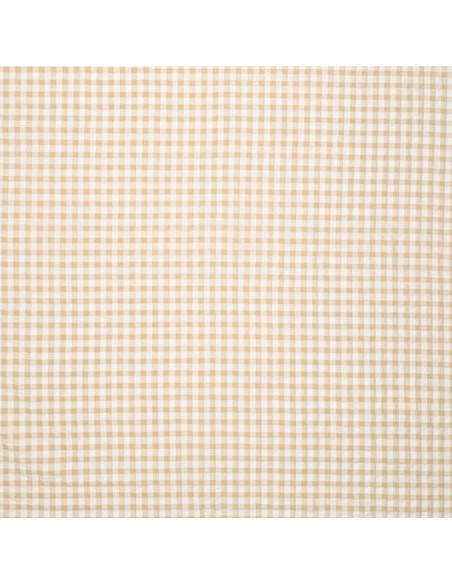 Tela Seersucker a cuadros - Beige
