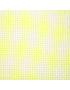 Tela Seersucker a cuadros - Amarillo 2