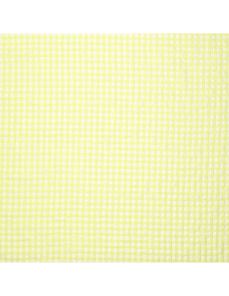Tela Seersucker a cuadros - Amarillo