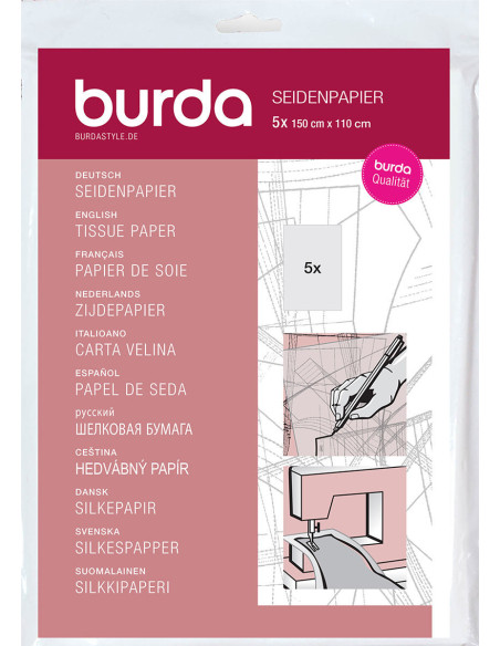 Papel de seda para patrones Burda