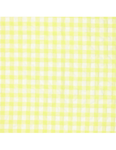 Tela Seersucker a cuadros - Amarillo