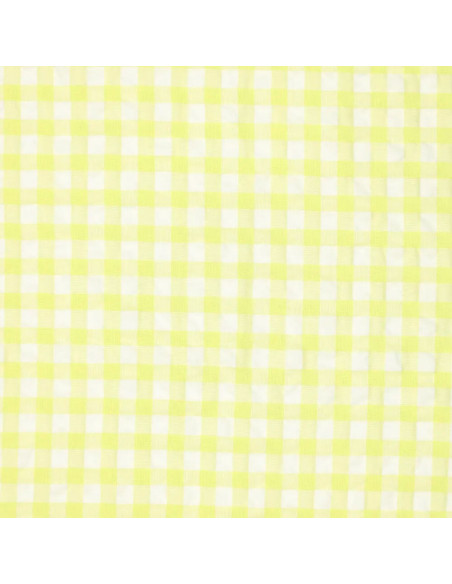 Tela Seersucker a cuadros - Amarillo