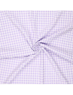 Tela Seersucker a cuadros - Violeta
