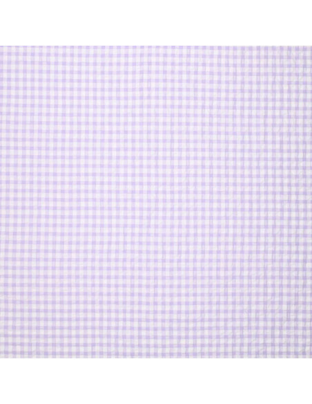 Tela Seersucker a cuadros - Violeta