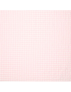 Tela Seersucker a cuadros - Rosa 2