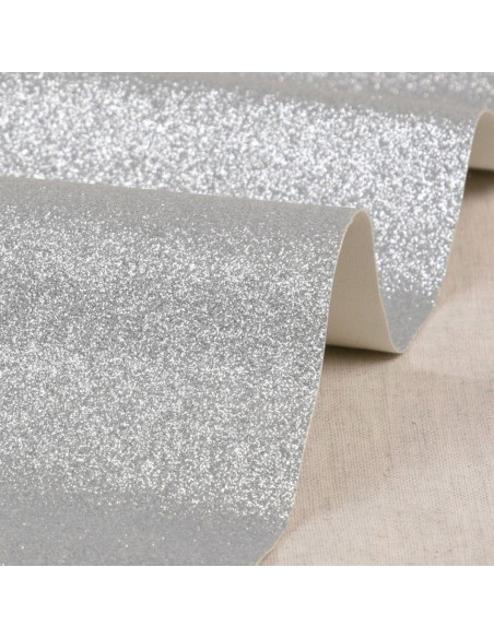 Cupón de purpurina 50 x 70 cm - Plata