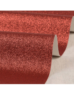 Cupón de purpurina 50 x 70 cm - Rojo