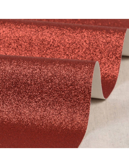 Cupón de purpurina 50 x 70 cm - Rojo