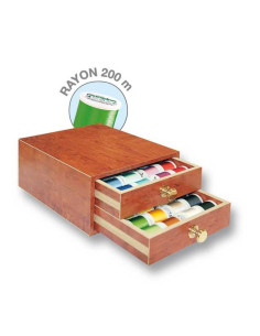 Mini estuche de hilos para bordar a máquina Rayon Madeira 200 m