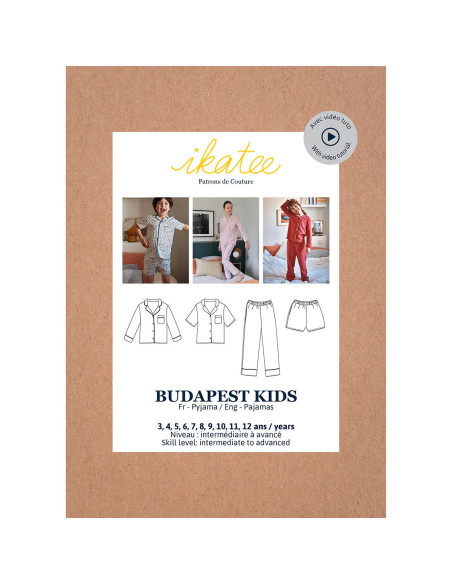 Patrón de pijamas Budapest kids - Ikatee