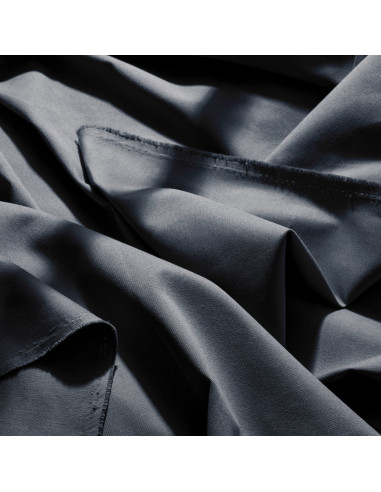 Tejido gabardina de algodón light Deep Charcoal - Atelier Brunette