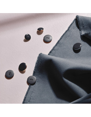 Tejido gabardina de algodón light Deep Charcoal - Atelier Brunette