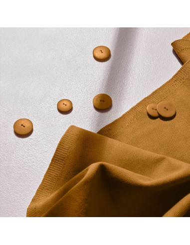 Tejido gabardina de algodón light Ocre - Atelier Brunette