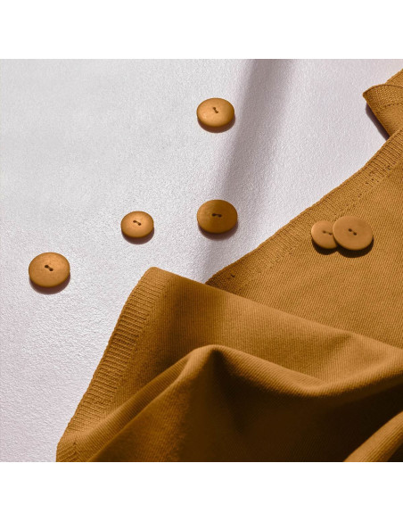 Tejido gabardina de algodón light Ocre - Atelier Brunette