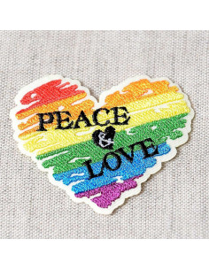 Parche termoadhesivo Love - Paz y amor