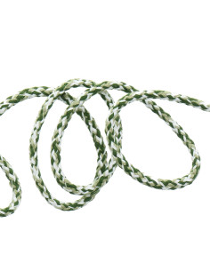 Cordón de sudadera fantasía - Blanco, verde claro y verde oscuro