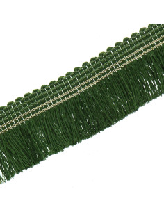 Fleco con pespunte dorado de 30 mm - Caqui