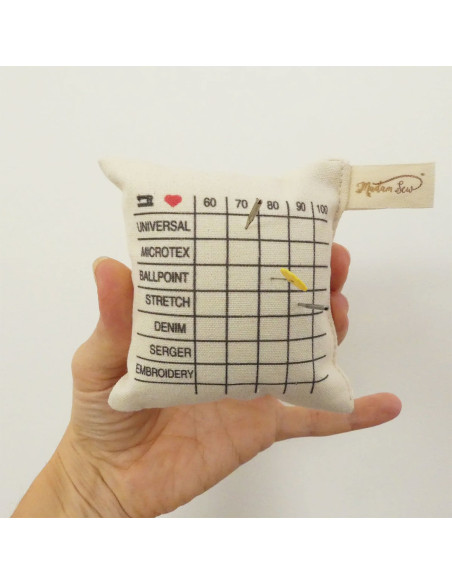 Cojín de clasificación para agujas de máquinas de coser