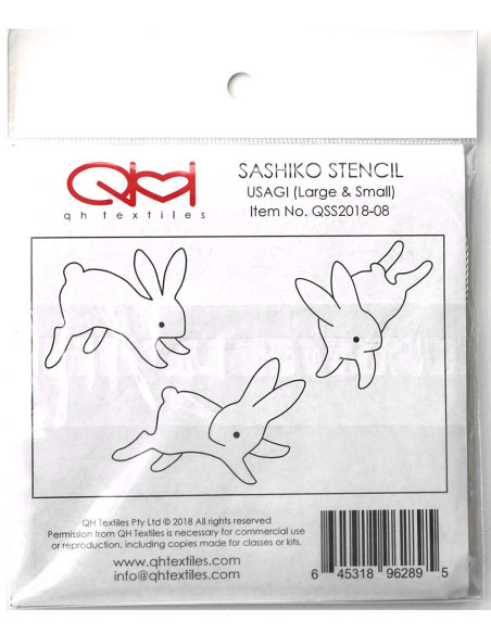 Juego de 2 plantillas para esténcil sashiko - Usagi