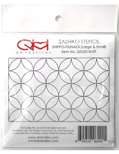 Juego de 2 plantillas para esténcil de sashiko - Shippo-Tsunagi