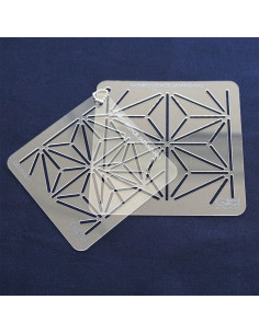 Juego de 2 plantillas para esténcil de sashiko - Asano-Ha