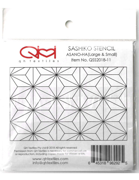 Juego de 2 plantillas para esténcil de sashiko - Asano-Ha