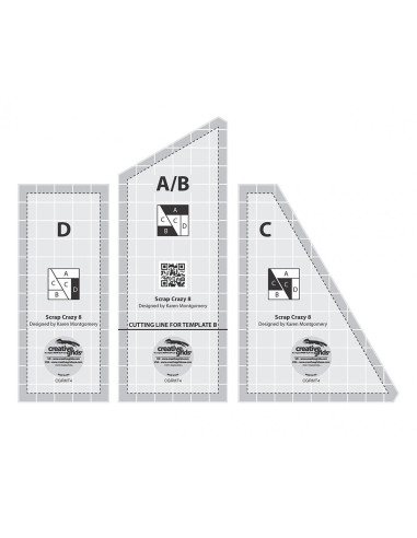 Juego de reglas Non-Slip Scrap Crazy Creative Grids