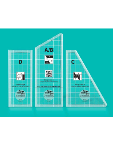 Juego de reglas Non-Slip Scrap Crazy Creative Grids
