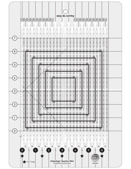 Regla Stripology Quarters Mini Creative Grids