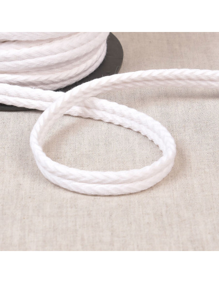 Cordón doble vivo espiguilla - Blanco