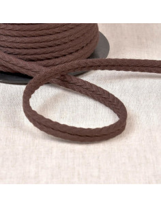 Cordón doble vivo espiguilla - Marrón oscuro