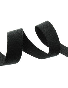 Correa de bolso en espiga - Negro