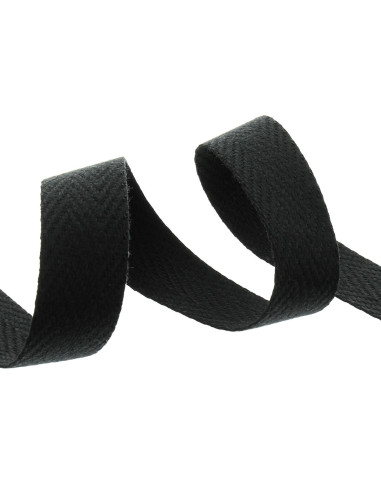 Correa de bolso en espiga - Negro