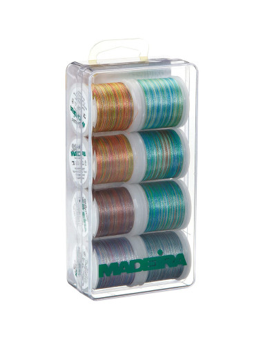 Mini caja de hilos para bordar Polyneon 40 Multicolor Madeira