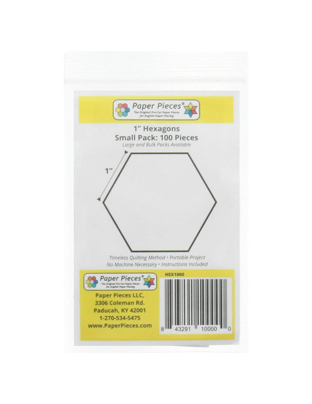 Juego de 100 hexágonos Paper Pieces de 1 pulgada