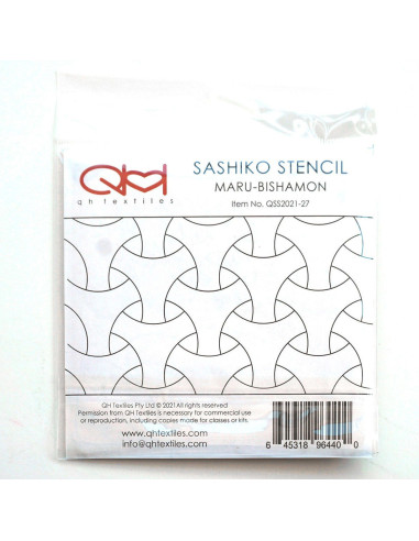 Juego de 2 plantillas para esténcil sashiko - Maru-Bishamon