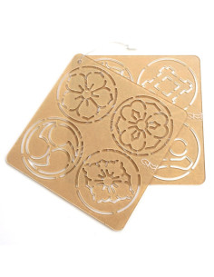 Juego de 2 plantillas para esténcil sashiko - Ka-mon