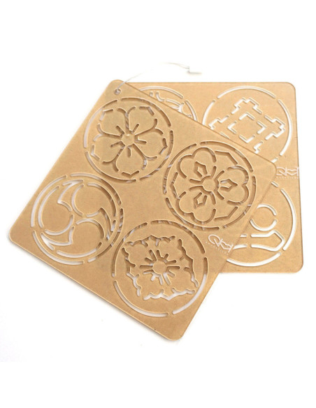 Juego de 2 plantillas para esténcil sashiko - Ka-mon
