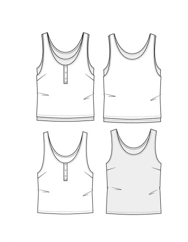 Patrón de camisetas sin mangas Spritz - Maison Fauve
