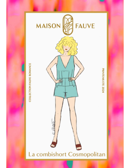 Patrón de mono corto Cosmopolitain - Maison Fauve