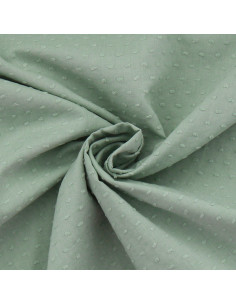 Tejido de algodón plumetis - Verde grisáceo