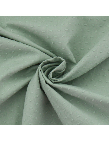 Tejido de algodón plumetis - Verde grisáceo