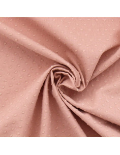 Tejido de algodón plumetis - Rosa viejo