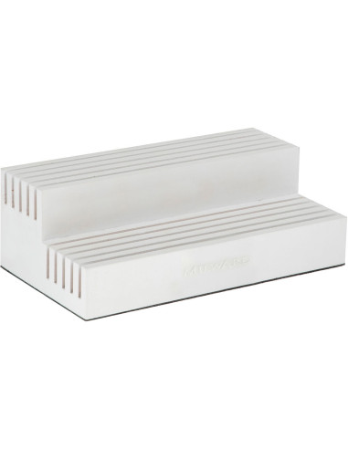 Cajón de madera blanca con 10 ranuras para reglas de patchwork