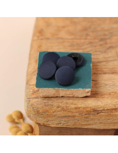 Botón cubierto de satén sobre pie 18 mm - Denim
