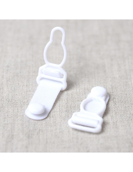 Juego de 4 ligas de plástico para liguero - Blanco
