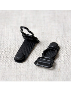 Juego de 4 ligas de plástico para portaligas - Negro